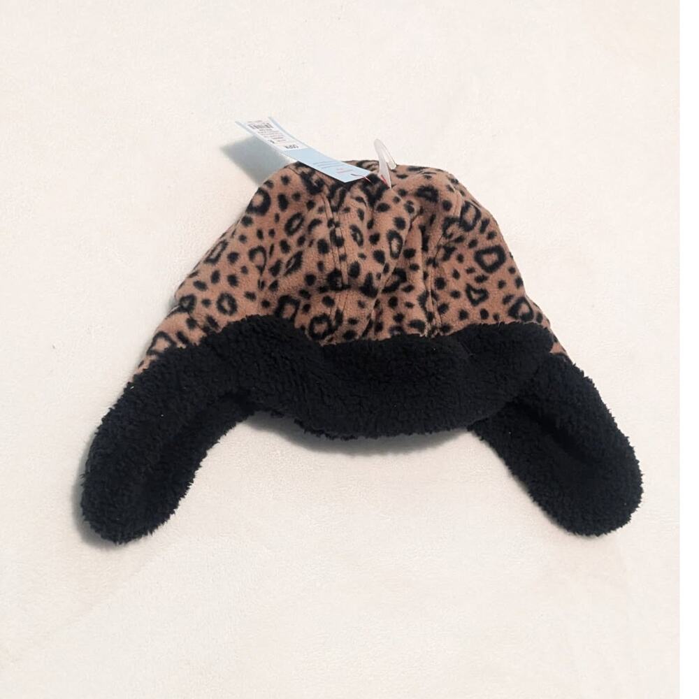 Girls Leopard Ear Flap Hat